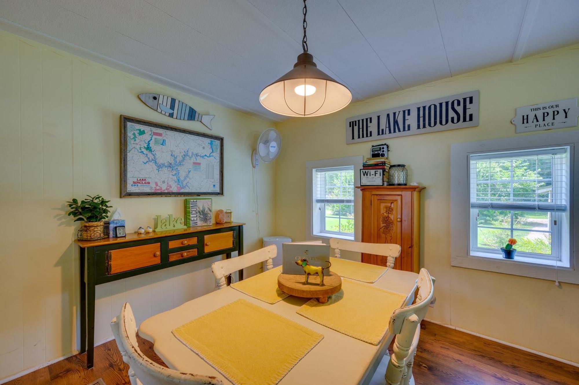 Lake Sinclair Crooked Creek Cottage With Fire Pit! Eatonton Екстериор снимка