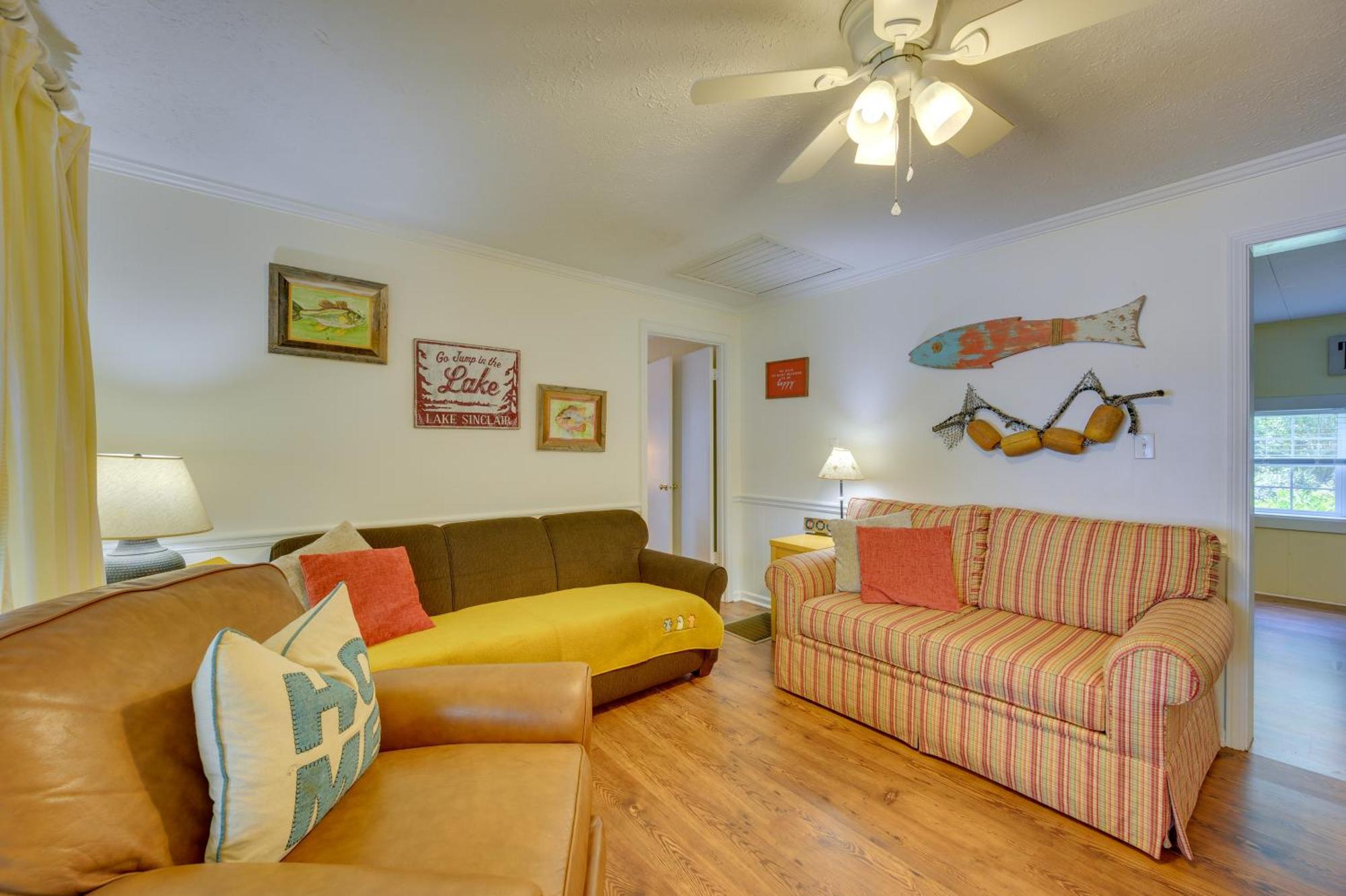 Lake Sinclair Crooked Creek Cottage With Fire Pit! Eatonton Екстериор снимка